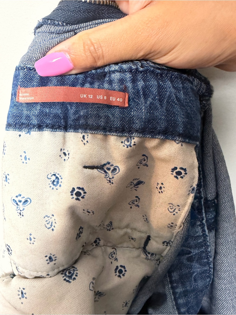 NWOT Pilcro Strapless Denim Wide Leg Jumpsuit Chambray Size 8 - Picture 5 of 5